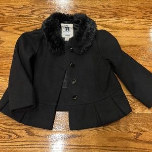 Black Gymboree Pea Coat 12-24mo